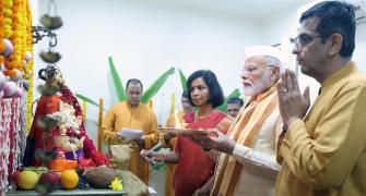 Modi attends Ganpati Puja at CJI Chandrachud's home