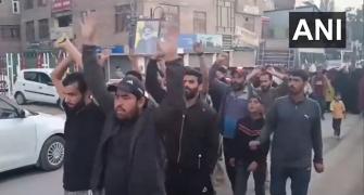 Anti-Israel protests in J-K against Nasrallah killing