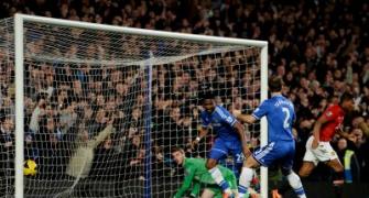 EPL: Eto'o hat-trick all but ends United title hopes