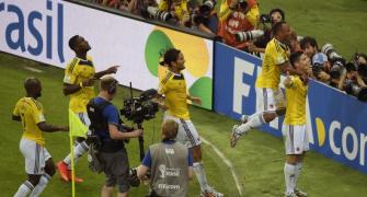 PHOTOS: Rodriguez brace powers Colombia into quarters