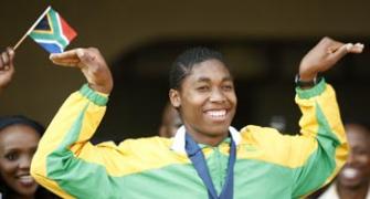 South African runner in gender row returns home