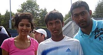 Spotted: Mahesh Bhupathi and Sitaram Sudarwa at the US Open