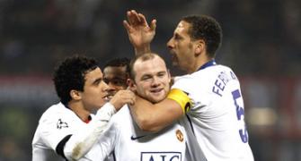 Champions League Images: Rooney stars for Man U