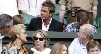 First Look: Beckham at Wimbledon to cheer Murray