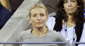 Cameron Diaz watched Federer doing what he does best, win