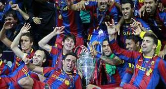 Images: Messi sparks Barca triumph over United