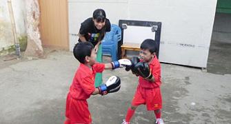 First Look: Mary Kom's adorable twins get sparring