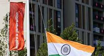 Indian national flag hoisted at Olympic Village