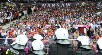 PHOTOS: Violence flares in Warsaw as Poland draw Russia