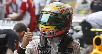 McLaren's Hamilton on pole in Brazil