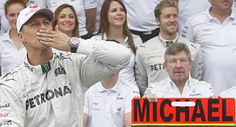 Schumacher fans hail their departing hero