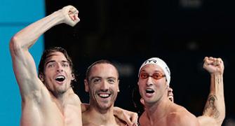 France wins 4x100 medley gold after U.S. disqualified
