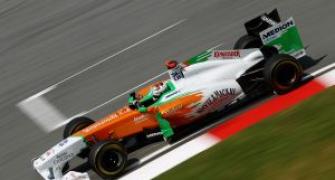 Sutil and Bianchi in Force India test