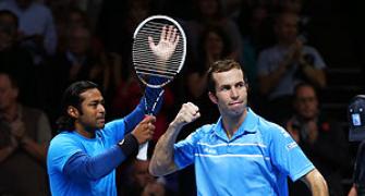 Birthday boy Leander and partner Stepanek in Aegon quarters