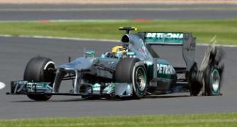 Tyre failure wrecks Hamilton's home hopes