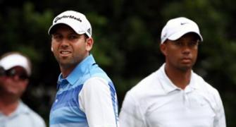 Distracted Garcia fumes at Woods after losing lead