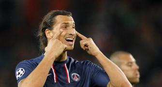 Doubles for Ibrahimovic and Cavani as PSG hammer Bastia