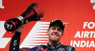 Four-times F1 champion Vettel joins greats with Indian GP win