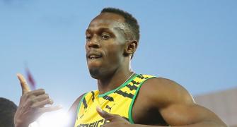 CWG PHOTOS: Bolt hits the track; delights crowd
