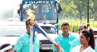 Drama at Asian Games Torch Lighting ceremony