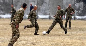 PHOTOS: Soldiers in Afghanistan play soccer in memory of WW1 truce