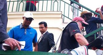 Crowds throng Delhi Golf Club to watch Tiger Woods tee off