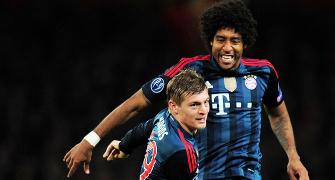 CLeague PHOTOS: Bayern overpower 10-Man Arsenal; Atletico grab late win