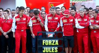 Ferrari honours injured driver Bianchi