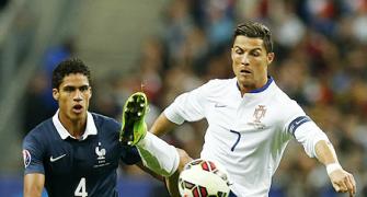 Ronaldo has knee problems again as France beat Portugal in friendly