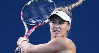 PHOTOS: Eugenie Bouchard 'almost' suspended in the air