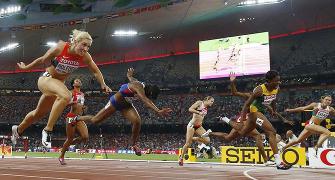 World Athletics PHOTOS: Williams stuns favourites to take hurdles gold