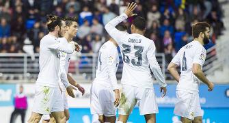 La Liga: Bale, Ronaldo score in Real's win over Eibar