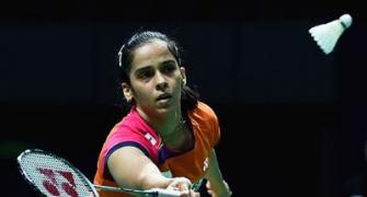 Saina storms into Indonesia Open quarters; doubles pairs out