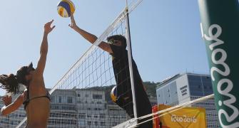 Copacabana beach perfect setting for volleyball