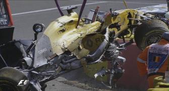 Belgian GP: Magnussen taken to hospital for checks after crash