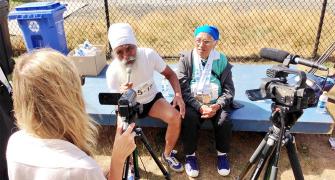 PIX: Meet 100-year-old Indian who won gold at Masters Games track meet