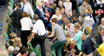 Ivanovic bows out after coach hospitalised following collapse in stands