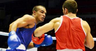 Boxer Vikas closes in on Olympic berth