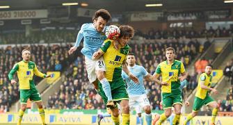 EPL PHOTOS: Man City suffer blow to title hopes with Norwich stalemate