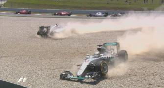 Spanish Grand Prix: Hamilton and Rosberg take each other out
