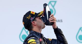 Malaysian GP: Ricciardo grabs dramatic win as Hamilton retires