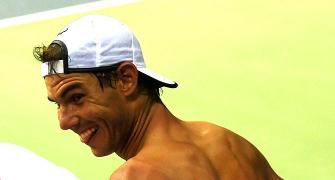 Nadal's intense training session ahead of India tie