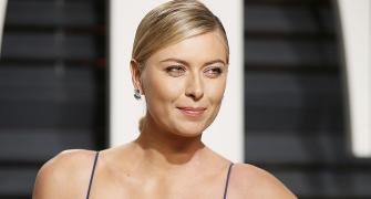 Leggy Maria Sharapova lets her hair down