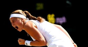 Wimbledon PIX: Ostapenko's double dream alive; Halep, Konta advance