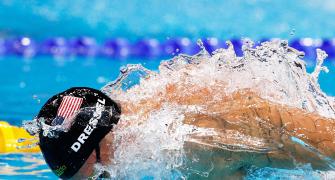 PHOTOS: 11 records for US as Dressel matches Phelps at Swimming Worlds