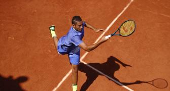 French Open: Kyrgios gets down and dirty with Grosjean in his box