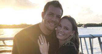 Wozniacki celebrates her engagement to NBA star