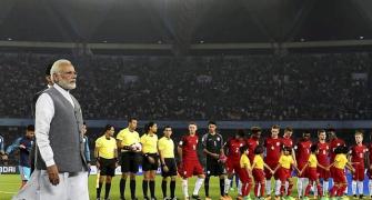 PM Modi graces India's opening Under-17 World Cup match