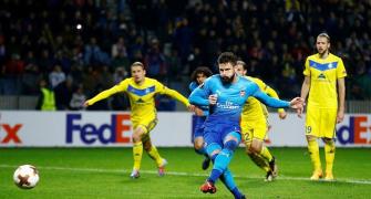 Europa League: Giroud reaches ton in Arsenal's big win