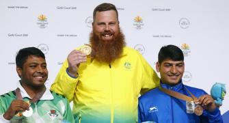 Mitharval wins 50m Pistol bronze; Jitu fails